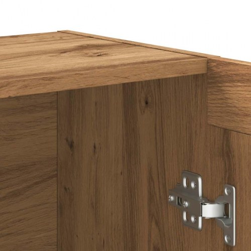 Bogskab med glaslåger 82,5×30,5×115 cm - konstrueret træ i kunsteg