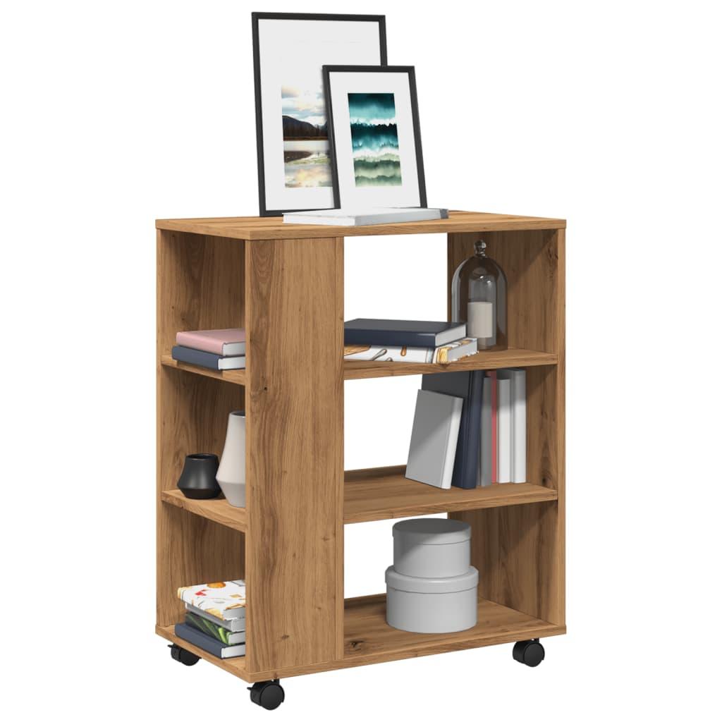 Rullebord 60x35x75 cm konstrueret træ kunsteg