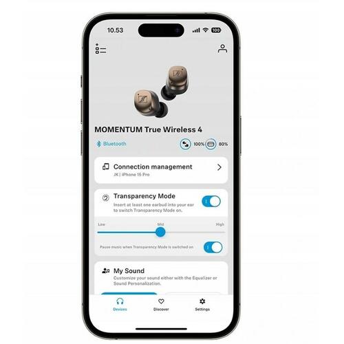 Bluetooth hovedtelefoner Sennheiser Momentum True Wireless 4 Beige Bronze
