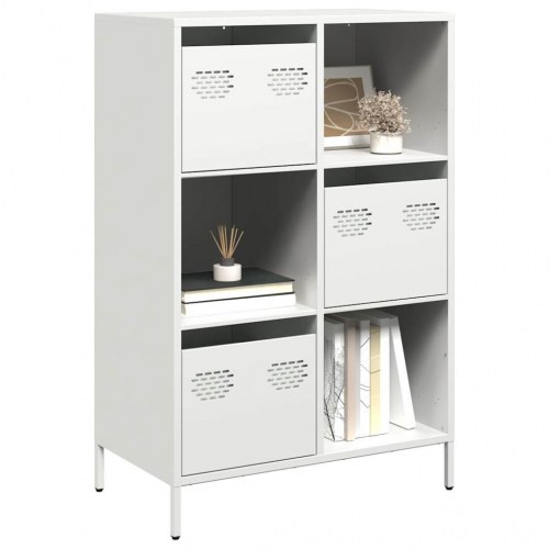 Opbevaringsskab i stål 68 x 39 x 103,5 cm - hvid