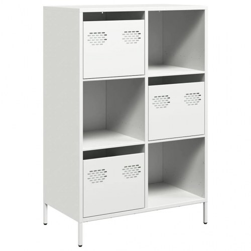 Opbevaringsskab i stål 68 x 39 x 103,5 cm - hvid