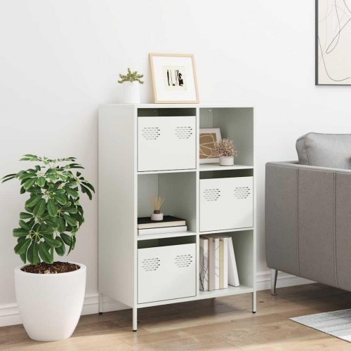 Opbevaringsskab i stål 68 x 39 x 103,5 cm - hvid