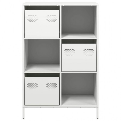 Opbevaringsskab i stål 68 x 39 x 103,5 cm - hvid