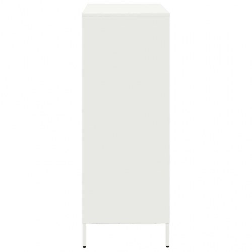 Opbevaringsskab i stål 68 x 39 x 103,5 cm - hvid