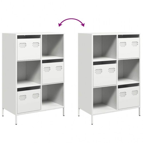 Opbevaringsskab i stål 68 x 39 x 103,5 cm - hvid