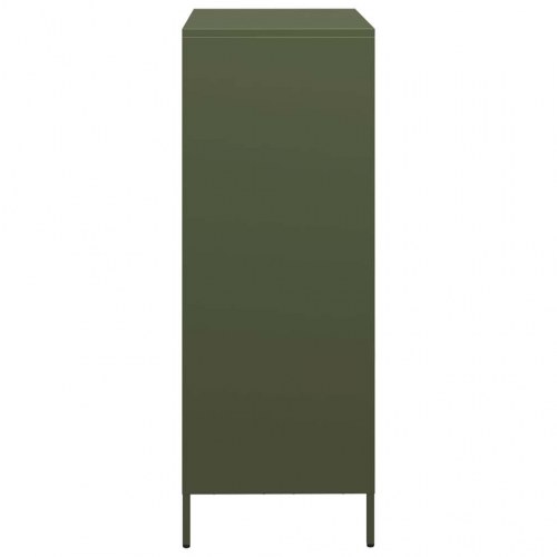 Højskab/reol i stål 68×39×103,5 cm - olivengrøn