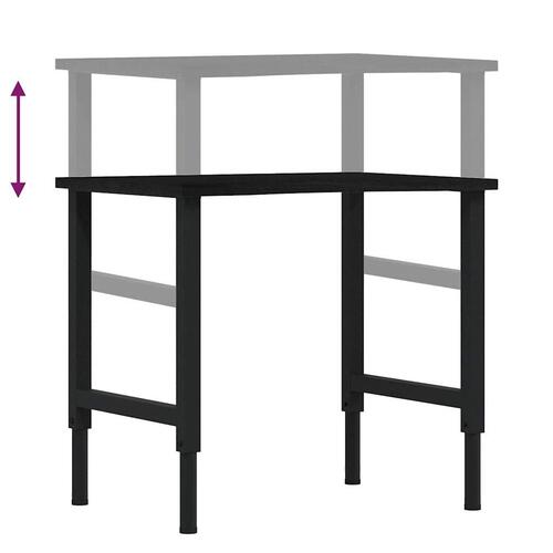 Arbejdsbænk 80x60x(71,5-98) cm massivt egetræ