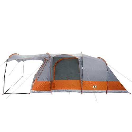 5-personers campingtelt vandafvisende grå og orange