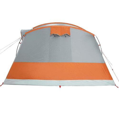 5-personers campingtelt vandafvisende grå og orange