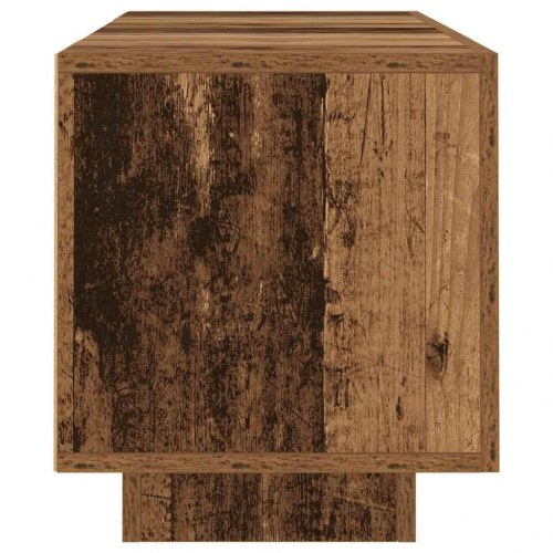 Tv-bord med LED-lys - 160×35×40 cm, konstrueret træ, antikt træ