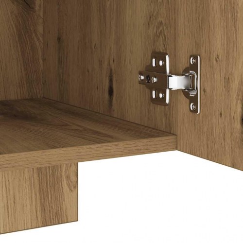 Tv-bord med LED-lys - 160×35×40 cm i konstrueret træ, kunsteg