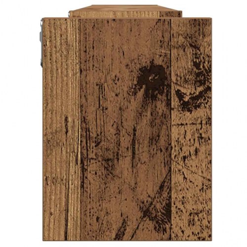 Væghylder 2 stk. 100x15x20 cm konstrueret træ antikt træ