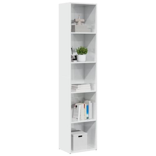 Skab 40x30x189 cm konstrueret træ hvid højglans