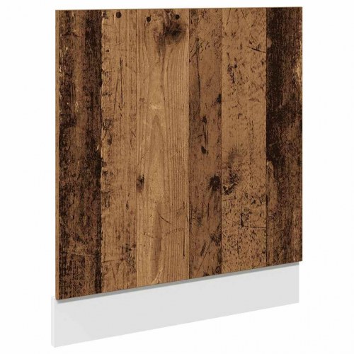 Låge til opvaskemaskine 60×1,5×67 cm - konstrueret træ, antikt træ
