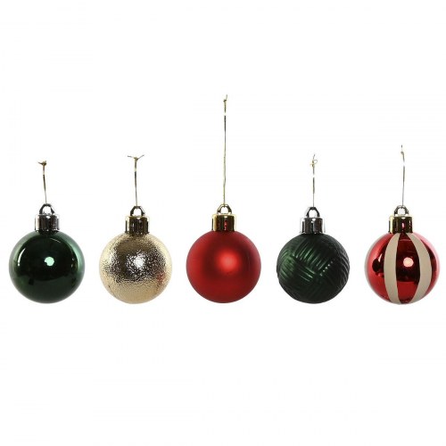 Julekugler - rød og grøn, 20 dele (polyetylen)