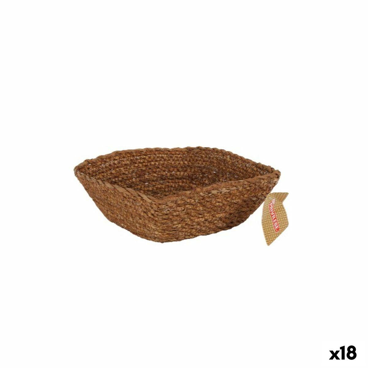 Privilege multibrug kurv i flet - firkantet 17 × 17 × 7 cm (pakke med 18)