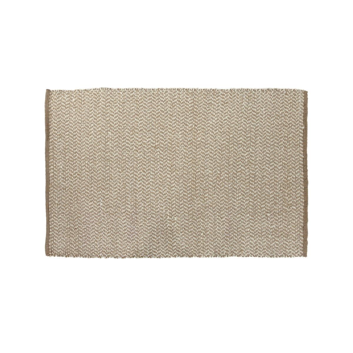 Tæppe Home Esprit Hvid Natur 120 X 1 X 180 Cm