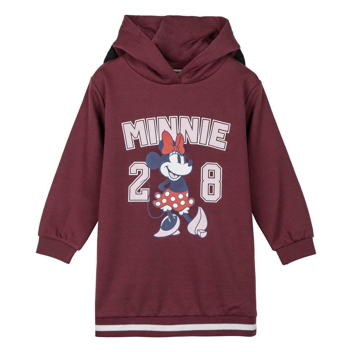 Sweatshirt Med Hætte Til Piger Minnie Mouse Rød 7 år