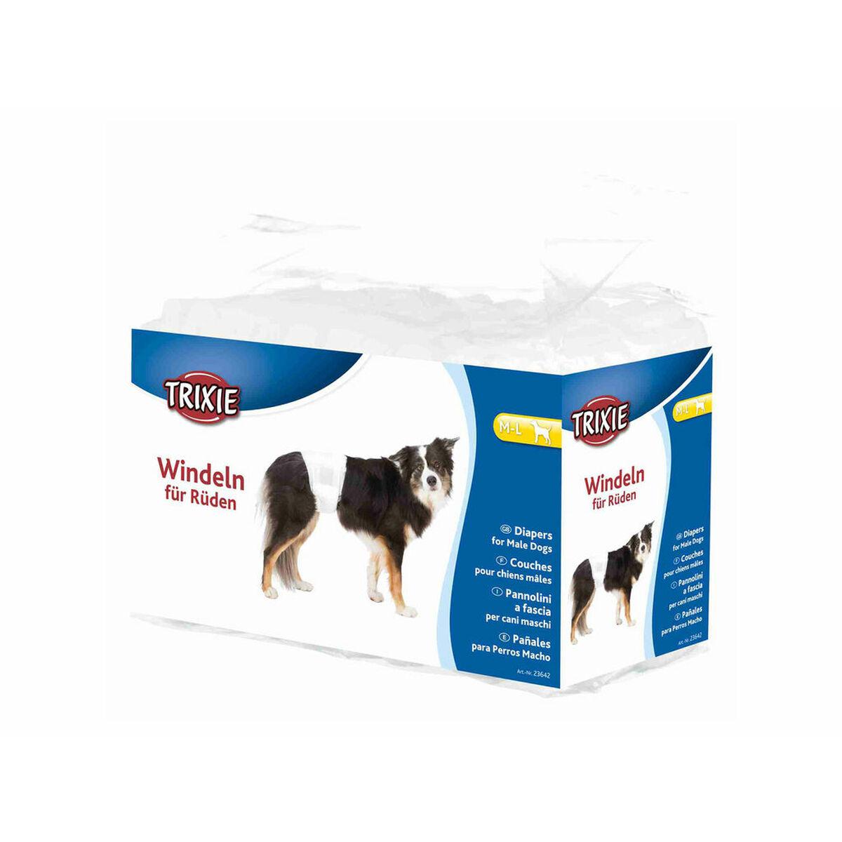 Trixie Diapers for Male Dogs M-L: 46-60cm (12-Pack)