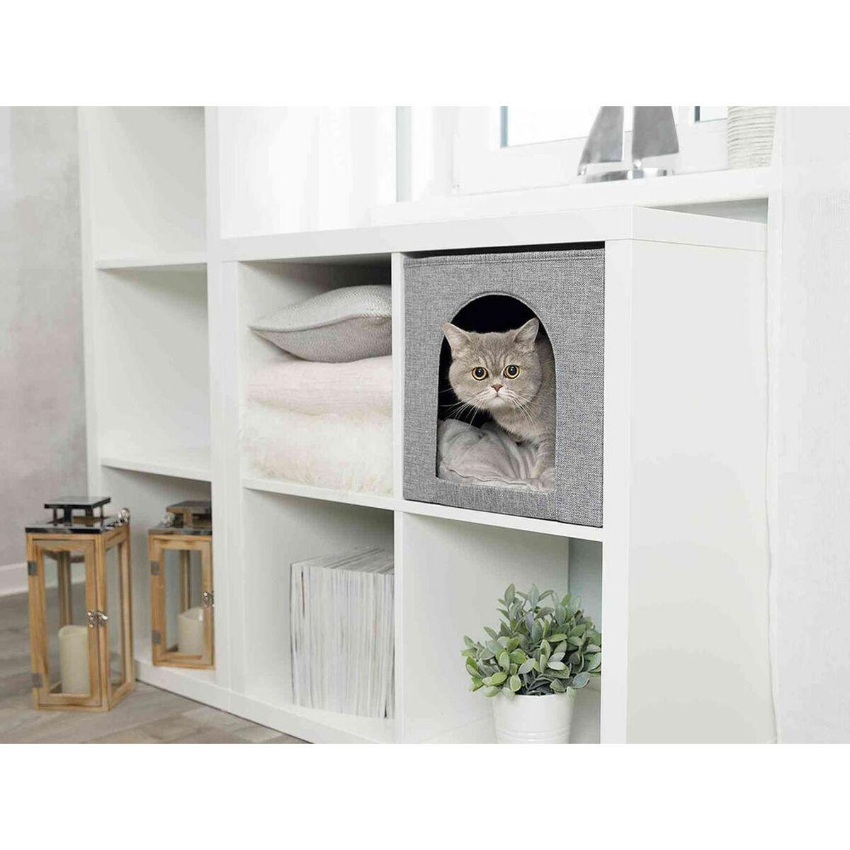 Kattehule Trixie Ella Cuddly Cave - grå, foldbar