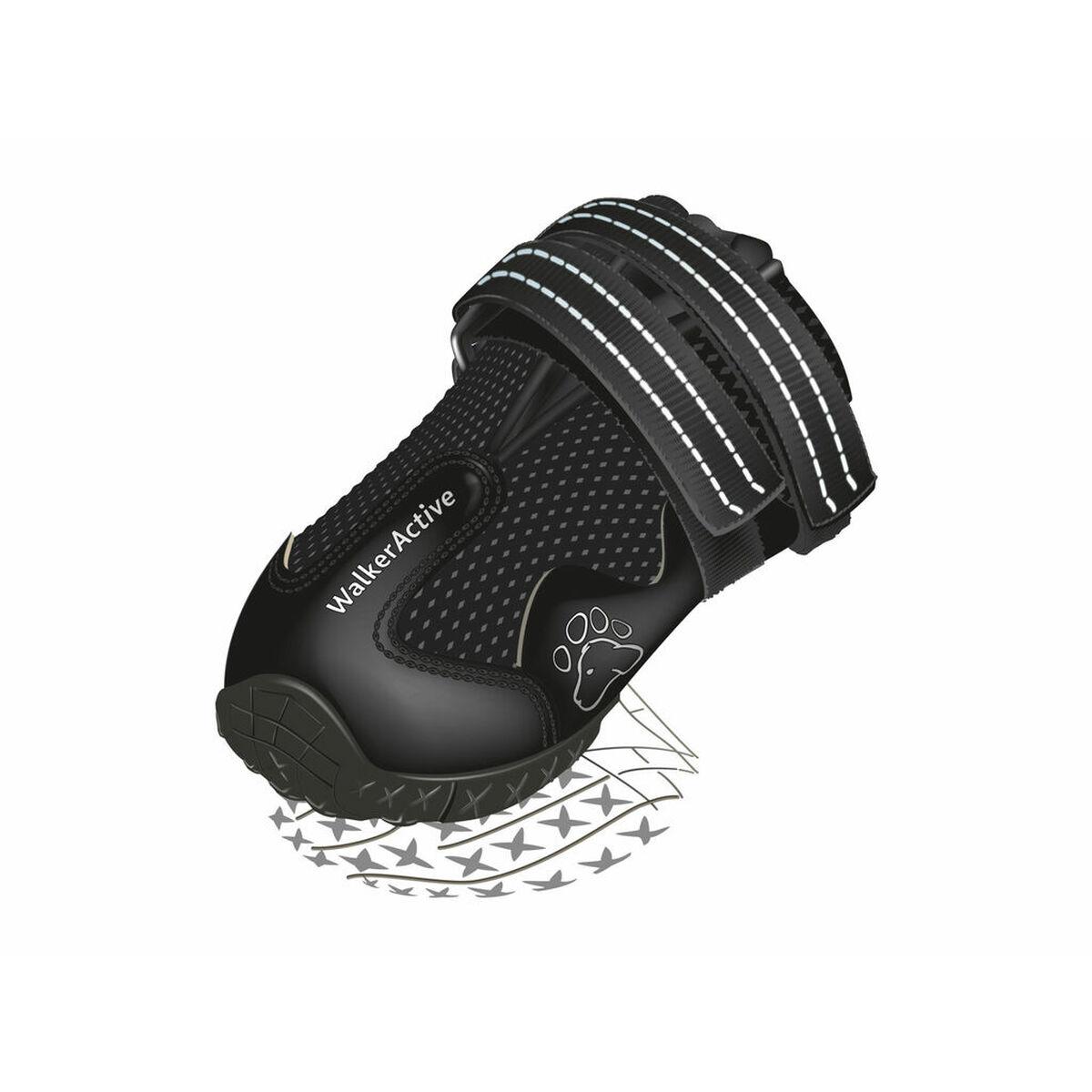Hundestøvler Trixie Walker Active - sort M/L (2 stk)