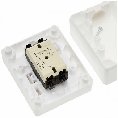 Afbryder til overflademontering Kopp - topolet, hvid