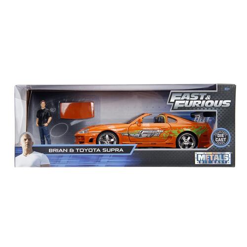 Playset Fast & Furious Brian & Toyota Supra 2 Dele