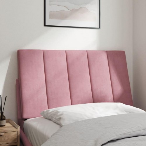 Gavlpude i velour 80 cm - Hanko, lyserød sengegavl