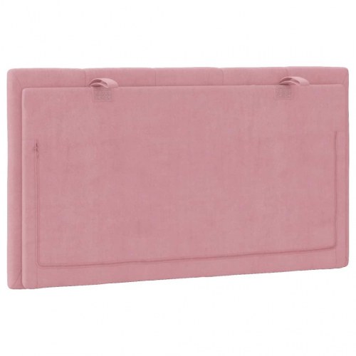 Gavlpude i velour 80 cm - Hanko, lyserød sengegavl