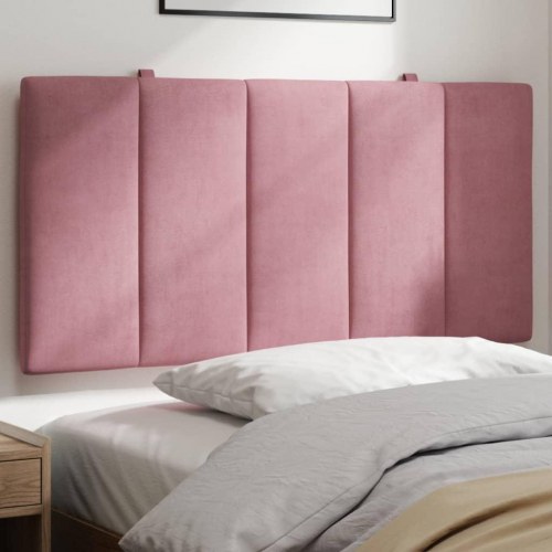 Gavlpude Hanko 100 cm i velour - lyserød sengegavl