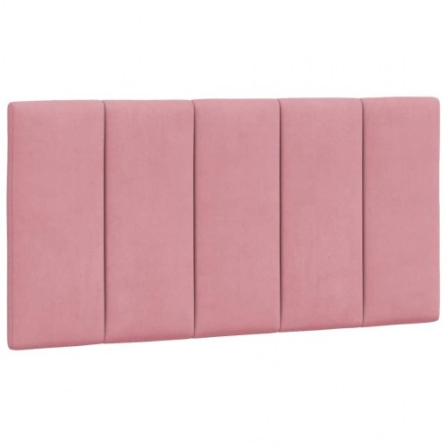 Gavlpude Hanko 100 cm i velour - lyserød sengegavl