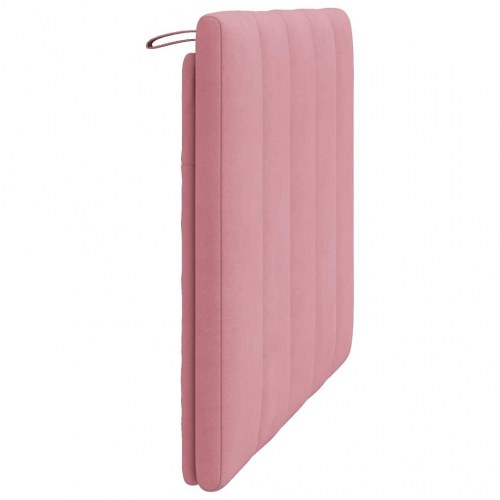 Gavlpude Hanko 100 cm i velour - lyserød sengegavl
