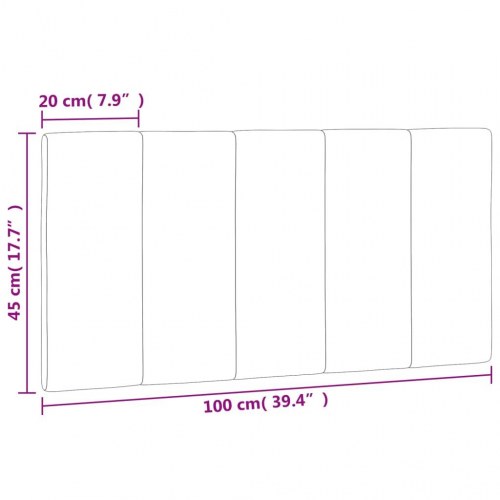 Gavlpude Hanko 100 cm i velour - lyserød sengegavl