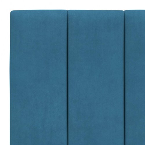 Gavlpude Hanko 80 cm i velour - blå sengegavlspude