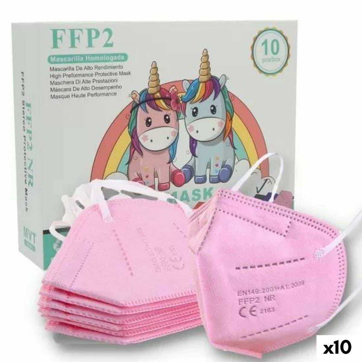 Ansigtsmaske til beskyttelse Pink (10 enheder)