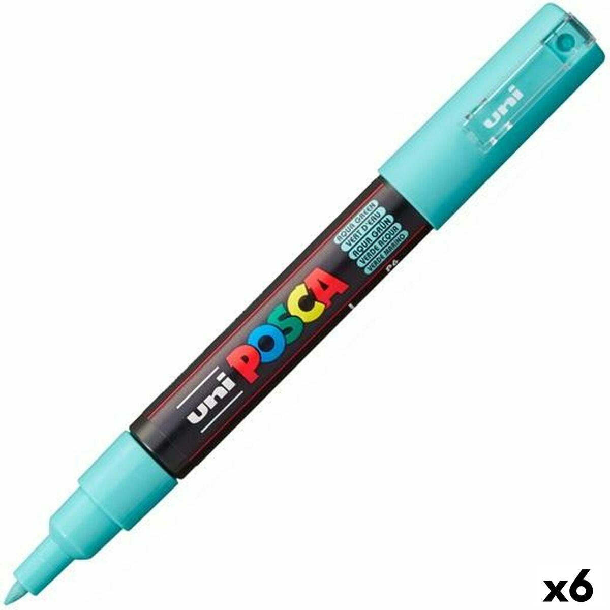 POSCA PC-1M akrylmaling-markør - akvamarin, 0,7 mm (6 stk.)