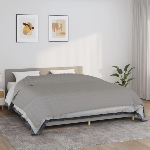 Tyngdetæppe i bomuld 235 × 290 cm - 11 kg, grå