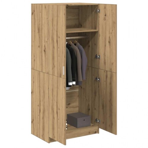 Garderobe 90x52x200 cm konstrueret træ kunsteg