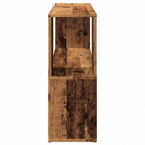 Bogreol 100×24×63 cm i konstrueret træ - antikt træ