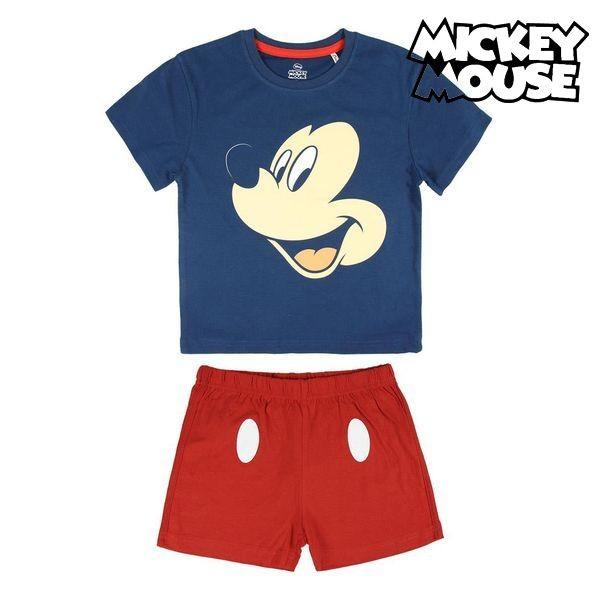 Mickey Mouse Børnepyjamas Marineblå/rød 6 år 100 Bomuld
