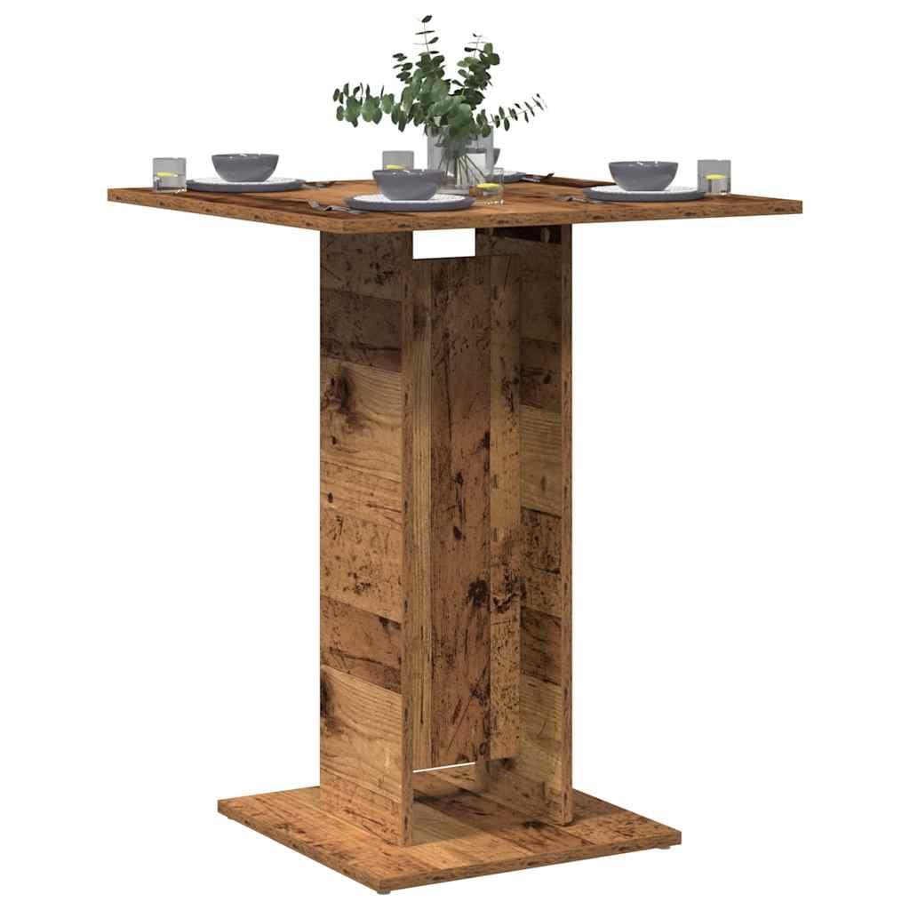 Bistrobord 60x60x75 cm konstrueret træ antikt træ billede