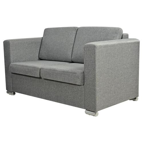 Topersoners sofa i stof lysegrå