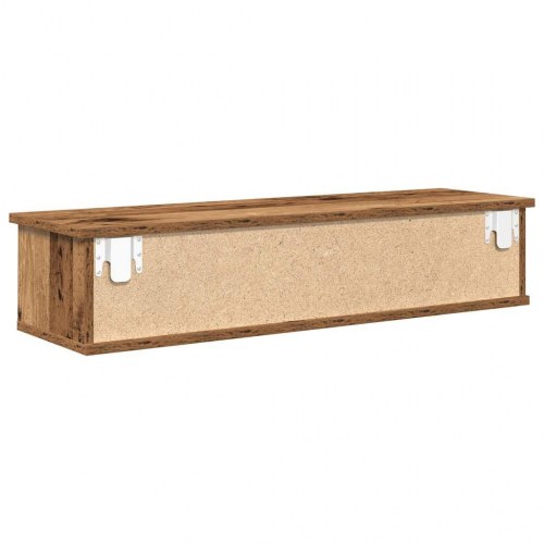 Vægskab med 3 skuffer 88×26×18,5 cm - antikt træ, konstrueret træ