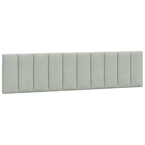 Gavlpude 200 cm velour lysegrå