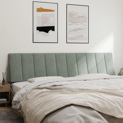 Gavlpude 200 cm velour lysegrå