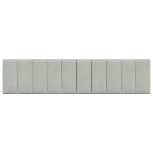 Gavlpude 200 cm velour lysegrå