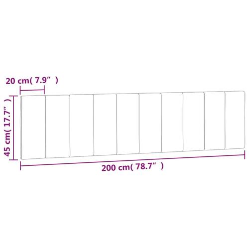 Gavlpude 200 cm velour lysegrå