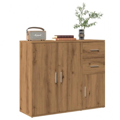 Skænk håndlavet eg 91x29,5x75 cm konstrueret træ