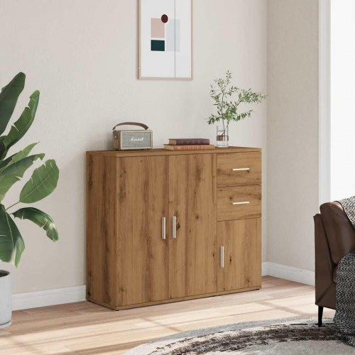 Skænk håndlavet eg 91x29,5x75 cm konstrueret træ