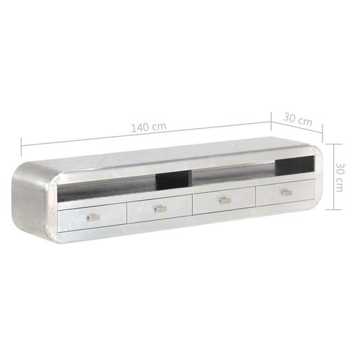Aviator tv-bord vintage flyverstil 140 x 30 x 30 cm